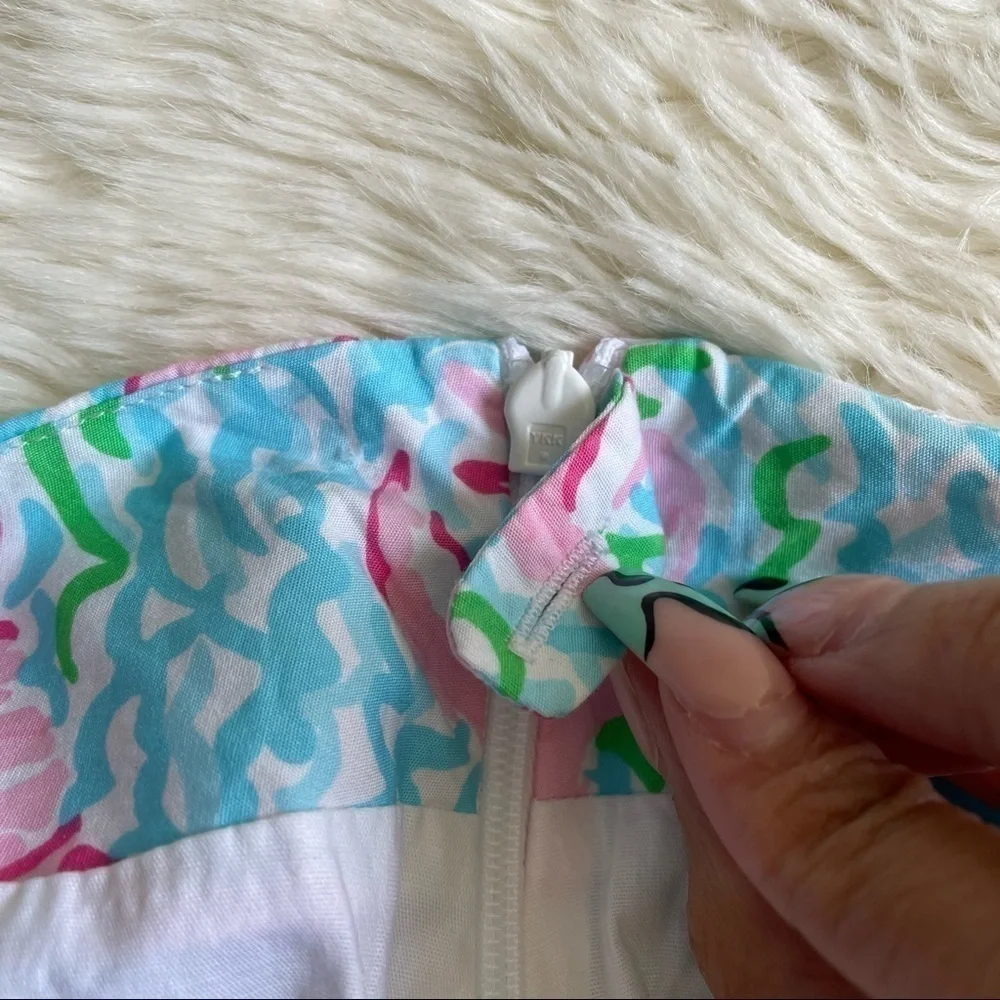 Lilly Pulitzer skirt skort cala in lobstah roll mini colorful blue pink 0